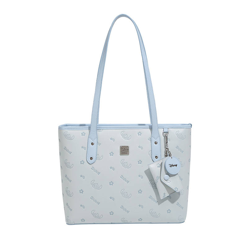 Disney Stitch Pu Tote Bag, Shoulder Bag Regular Women's Blue
