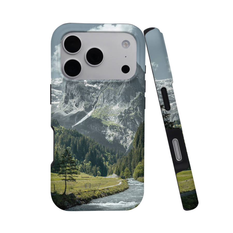 Keshami PC Material Mountain Stream Anti Drop Style/Half Bag Style Magnetic Phone Cases