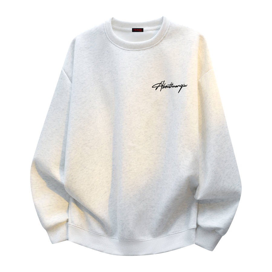 HUANQIU Sweatshirts Unisex Crew Neck Thickened Heavyweight
