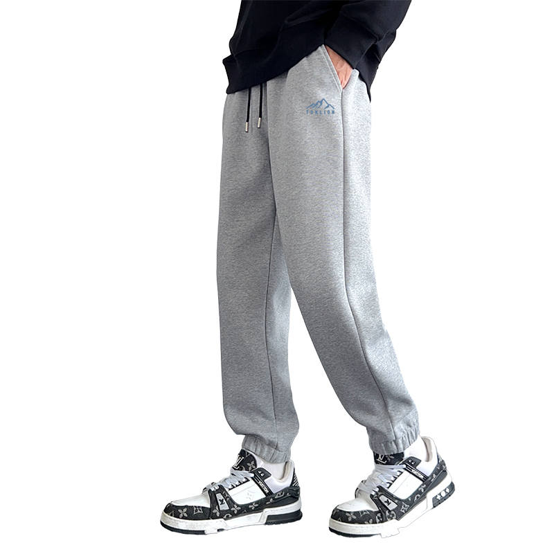 Tonlion Casual Pants Unisex Thickened And Fleece Lined Cuffed Pants