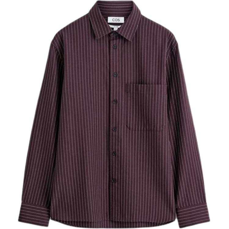 COS COS Shirts Men's Burgundy Lapel Moderate