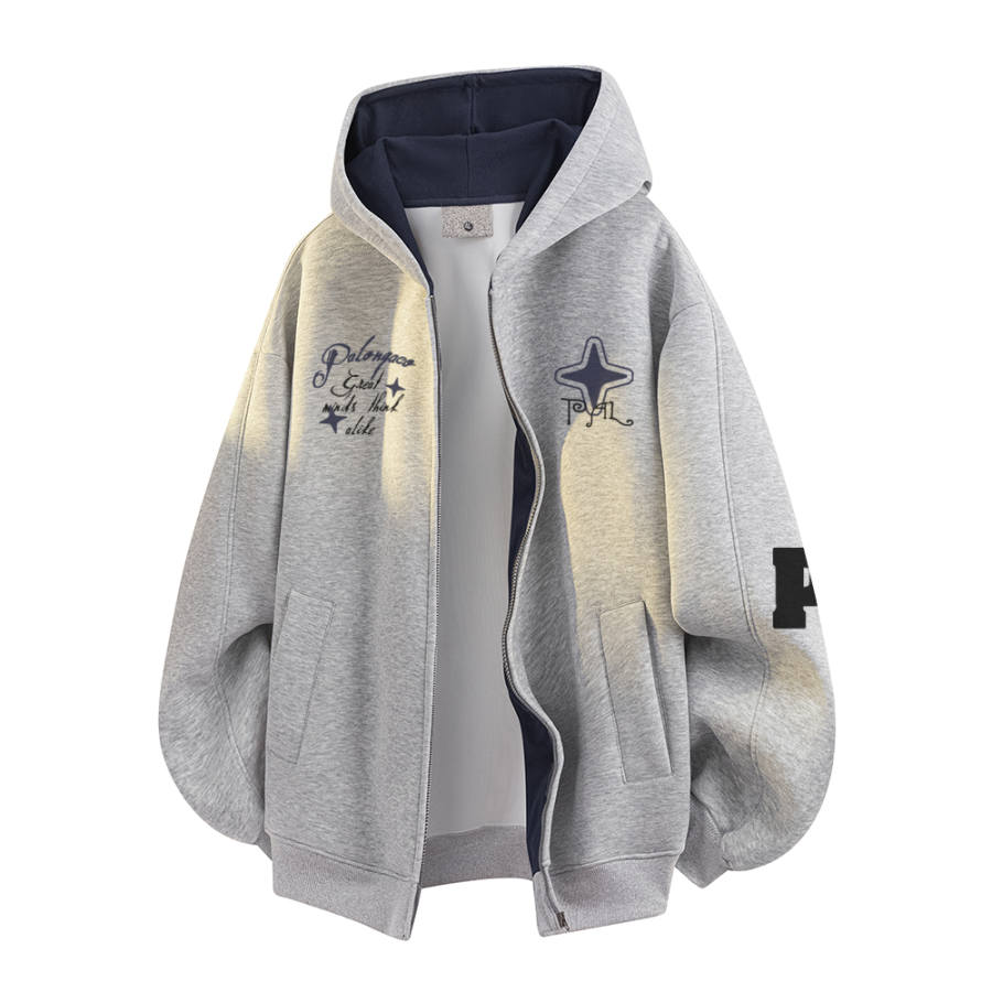 PAL ONGACO Sweatshirts Unisex Hooded Moderate Cardigan