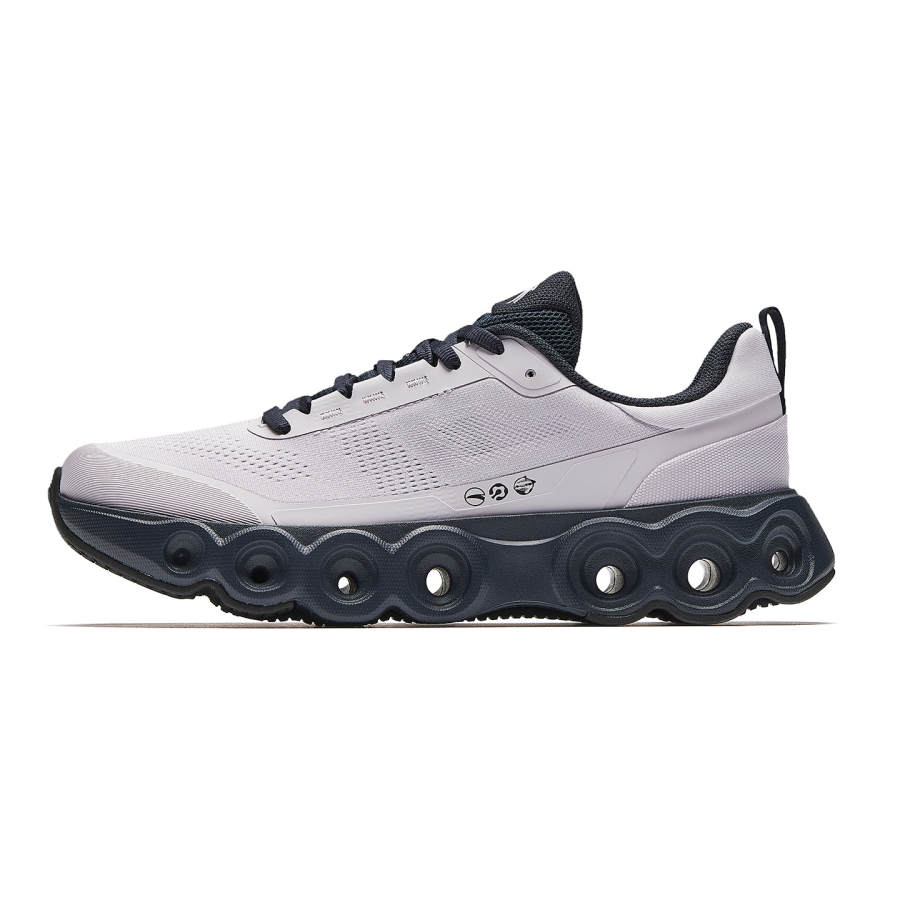 Anta Energy Ring Textile, Rubber Low top Running Shoes Women's Purple Blue