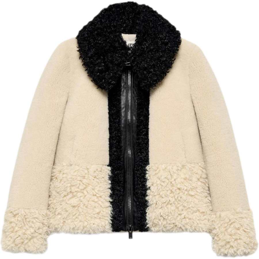 ZARA Velvet Jackets Women's White Lapel Moderate