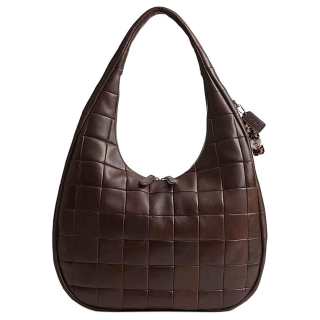 Coachtopia Cow Leather Crescent Bag Handbag, Shoulder Bag Large Women's Brown
