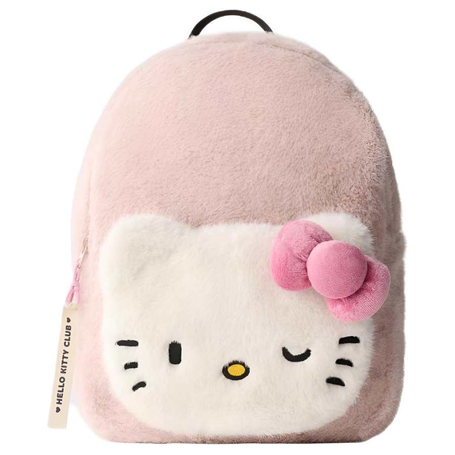 ZARA Sanrio, Collaboration Hello Kitty Sweet And Cute Polyester Backpack Regular Women's Pink