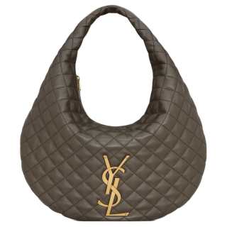 SAINT LAURENT Sheepskin Handbag Women's Light Musk