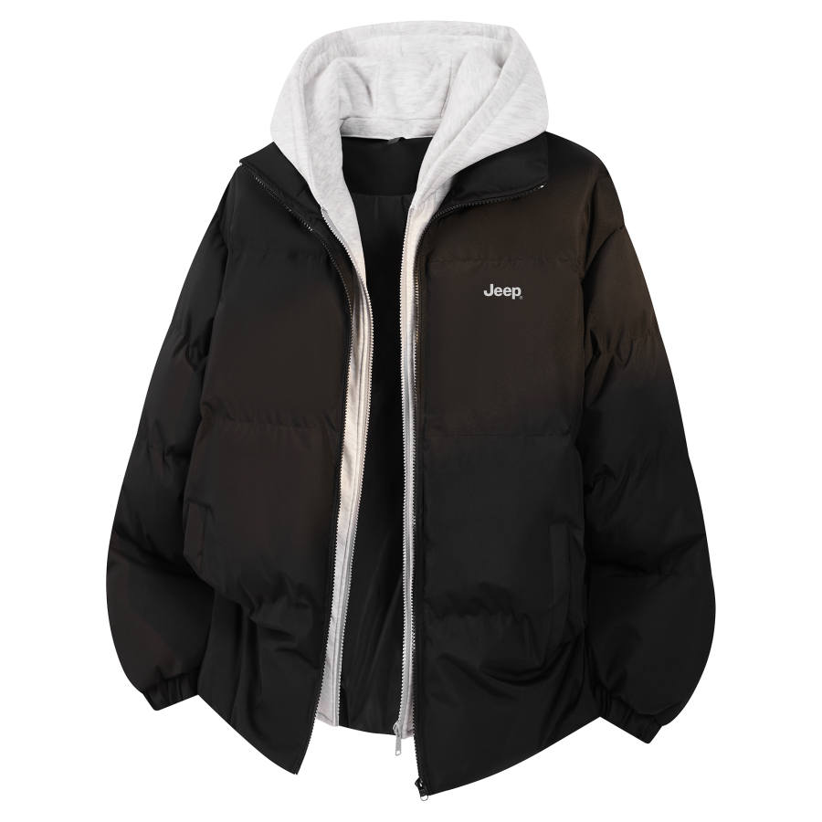 Jeep Puffer Jackets Men's Hooded Thickened Padded Puffer Jacket