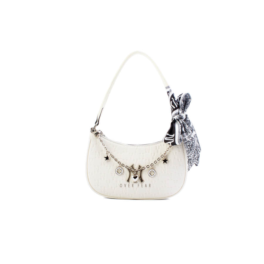 MLB MLB Monogram Collection Artificial Leather Handbag Regular Women's Cream White