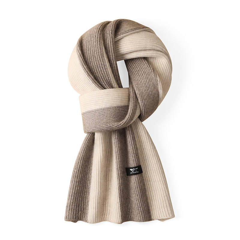 SEPTWOLVES Wool Cashmere Warm And Premium Plaid Skin Friendly Knit Scarf Unisex