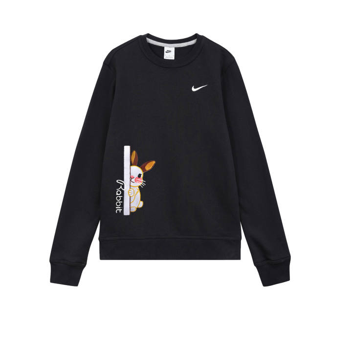 Nike Nike Club Sweatshirts Unisex Black Crew Neck Moderate Regular