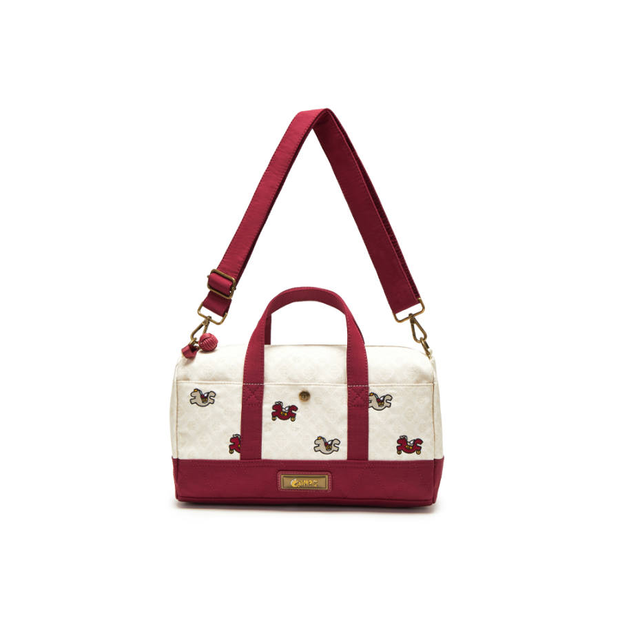 Champion Synthetic Leather Handbag Regular Unisex Brown/Red