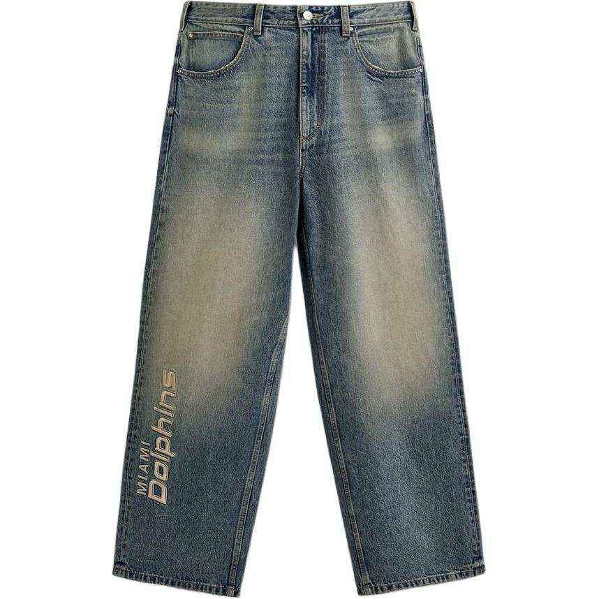 ZARA X NFL Jeans Men's Medium Blue Moderate Straight Fit Pants
