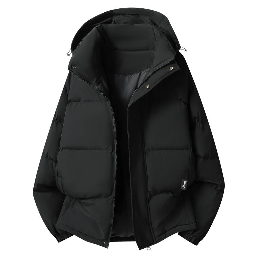 Jeep Puffer Jackets Unisex Hooded Thickened Padded Puffer Jacket