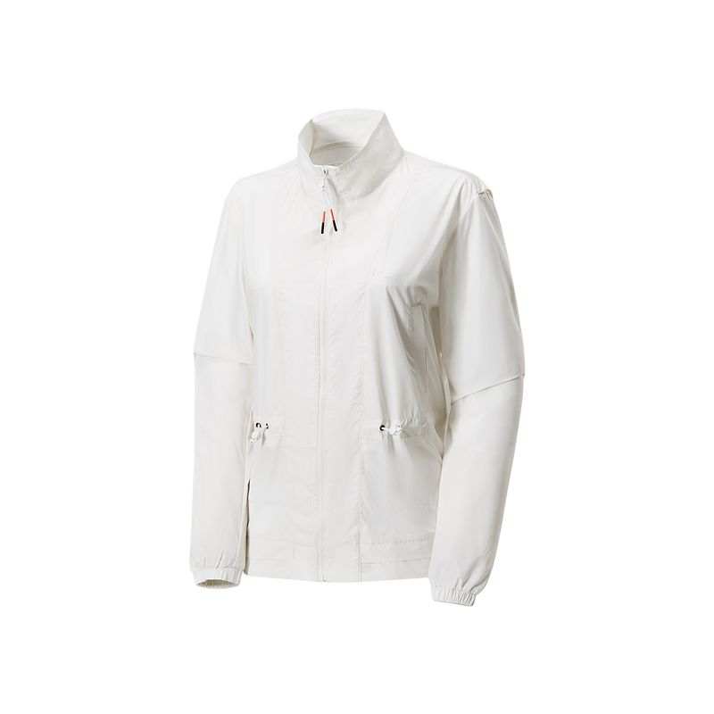 Ecco Ecco Golf Clothing Women's White Stand Collar Moderate