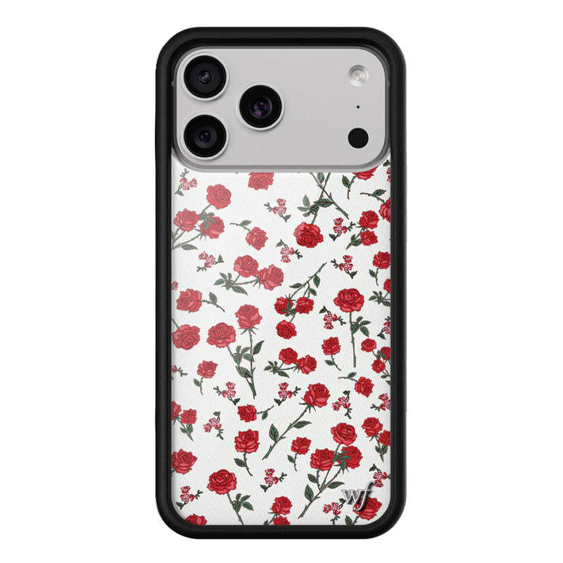 WILDFLOWER Rose Red Phone Cases Compatibility IPhone17/16/15/14/Pro/Max