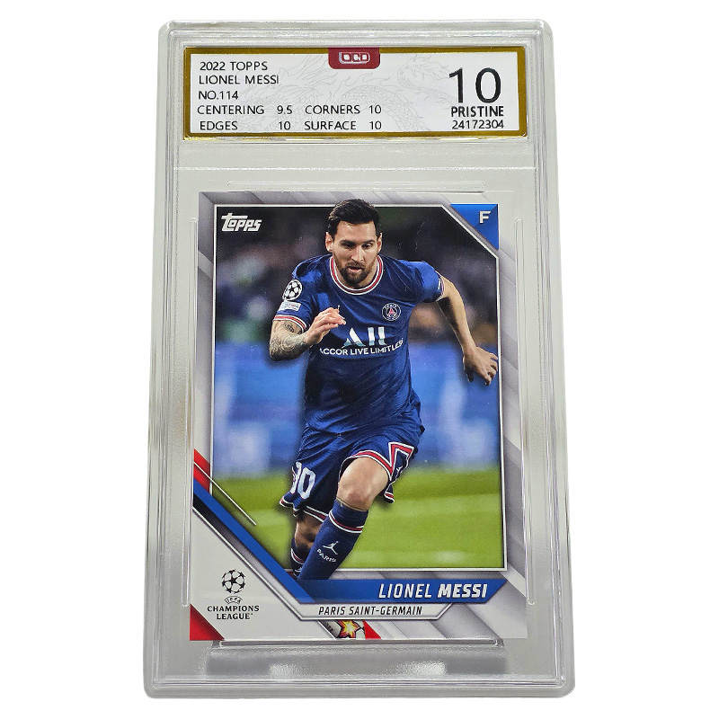 Topps Messi Player Card, Paris Saint Germain Period, Stadium Running Image Selection Graded Cards 1 Pc