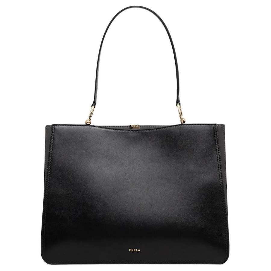 Furla Leather Shoulder Bag Women's Black