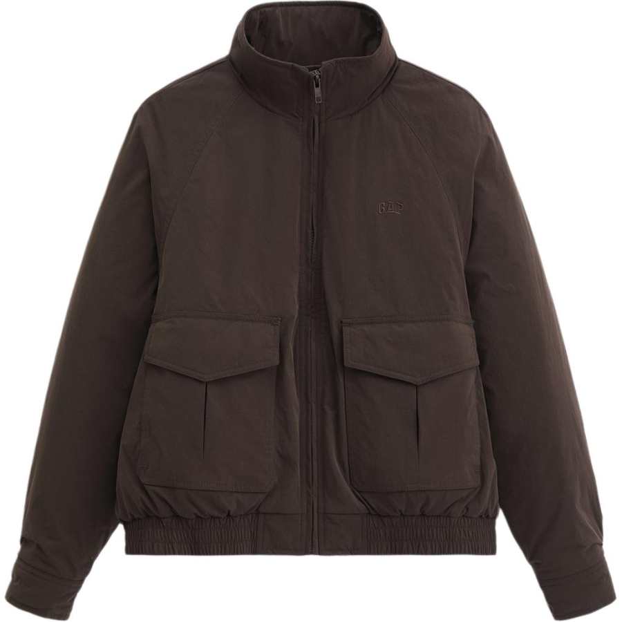 GAP Jackets Women's Brown Stand Collar Moderate Other
