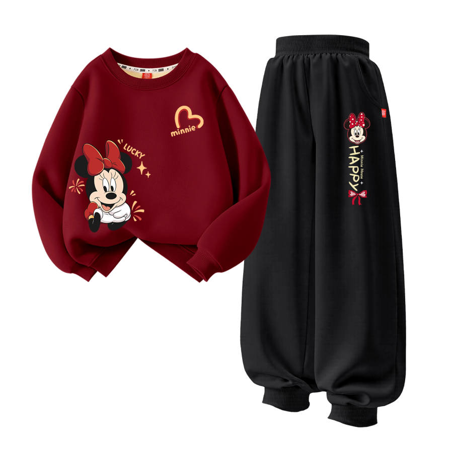 Disney Kids Casual Sportswear Crew Neck Thickened