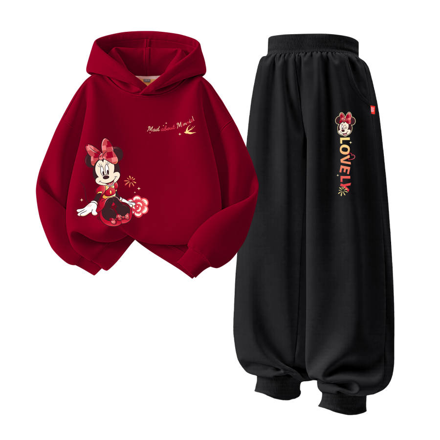 Disney Kids Casual Sportswear Hooded Thickened