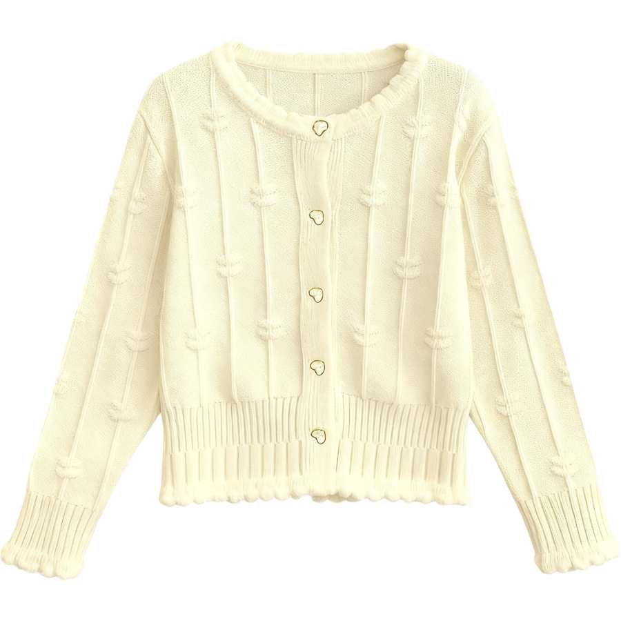 Tonlion Knitwear Women's Ecru Crew Neck Moderate