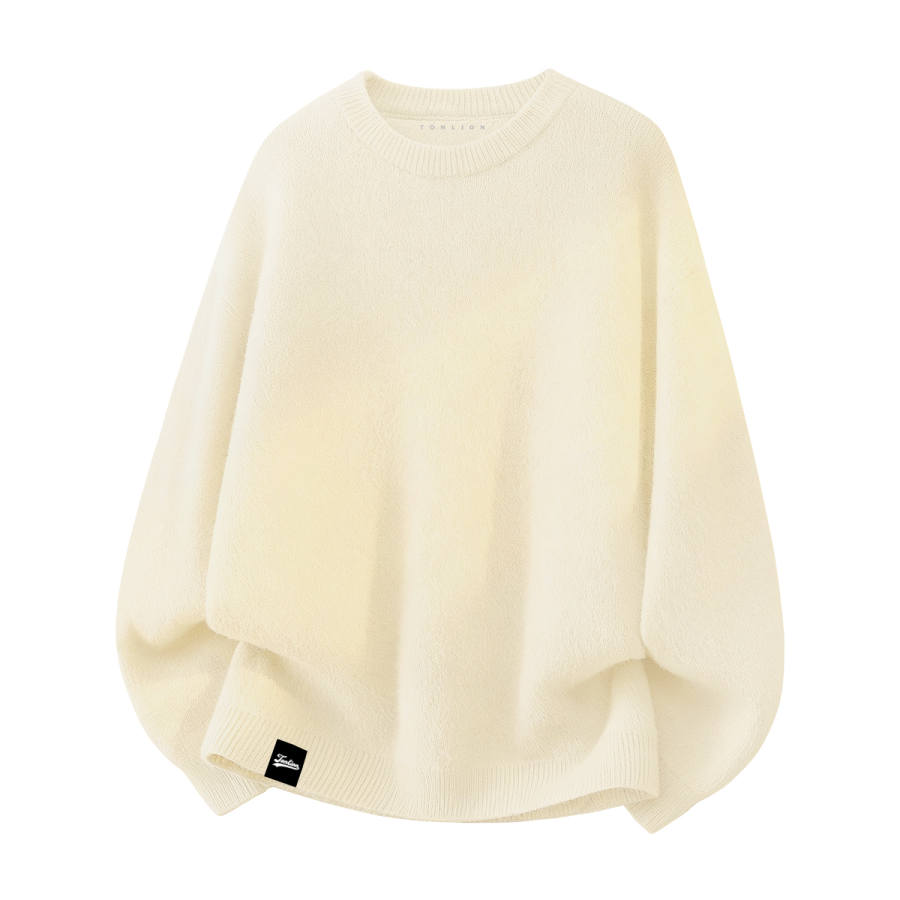 Tonlion Sweaters Unisex Crew Neck Thickened And Fleece Lined Other