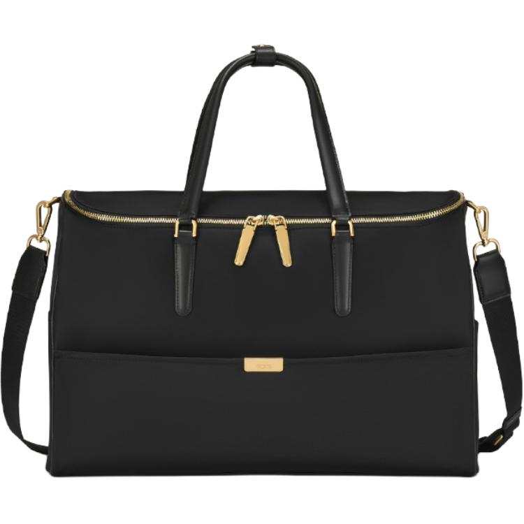TUMI 26L Nylon Travel Bag Women's Black & Gold