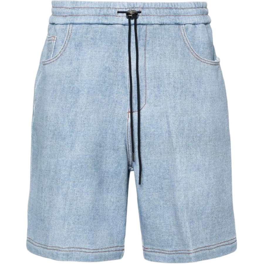 EMPORIO ARMANI SS24 Denim Shorts Men's Blue