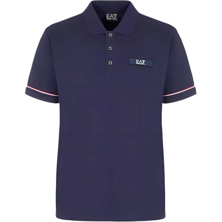 EMPORIO ARMANI EA7 SS23 Polo Shirt Men's Dark Blue