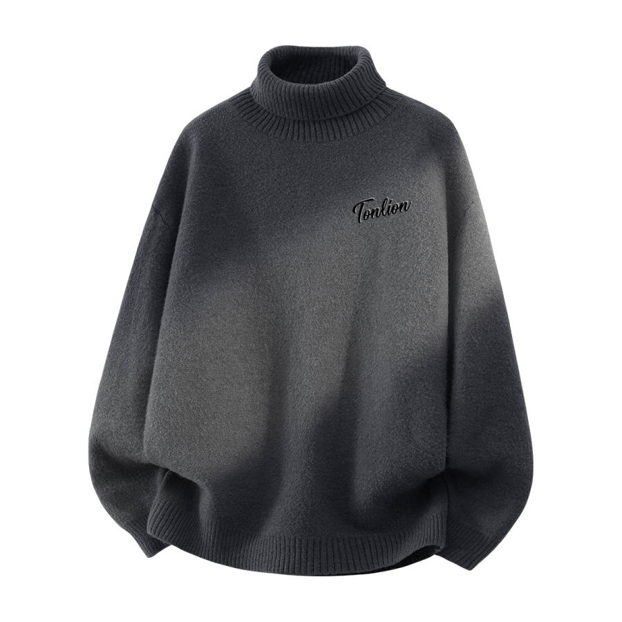 Tonlion Sweaters Unisex Turtleneck Thickened And Fleece Lined Other