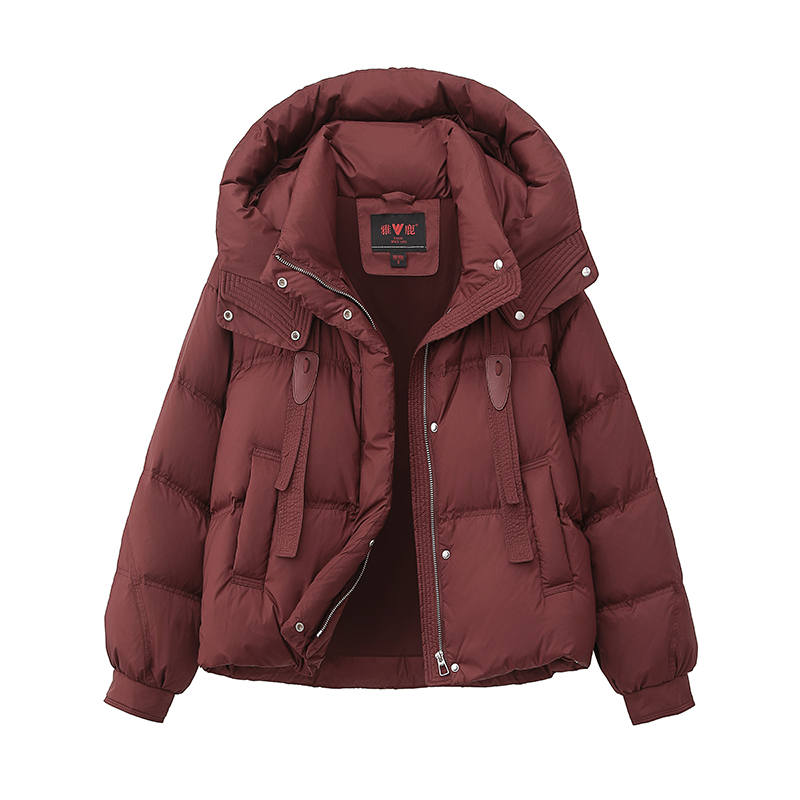 YALU Down Jackets Women's Hooded Thickened Puffer Jacket