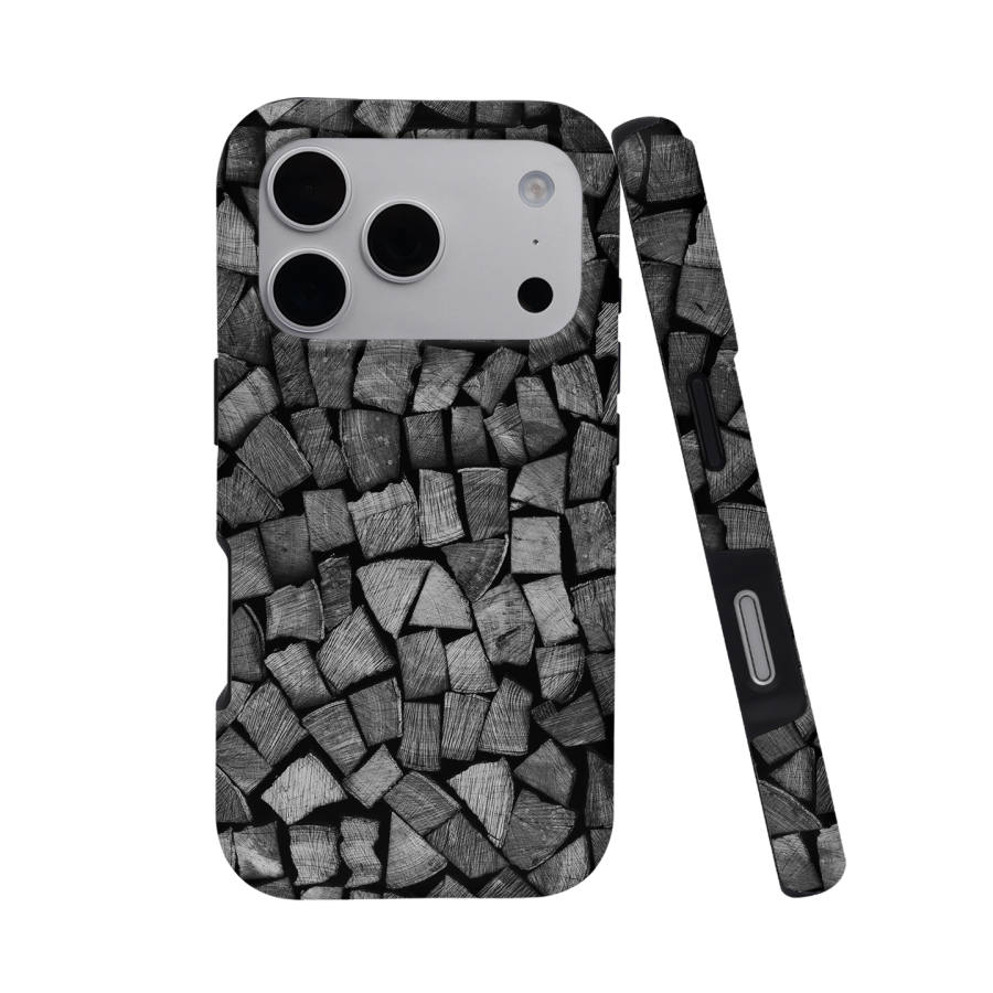 Keshami PC Material Magnetic Semi Bag Style/Fully Enclosed Impact Resistant Wooden Stack Phone Cases