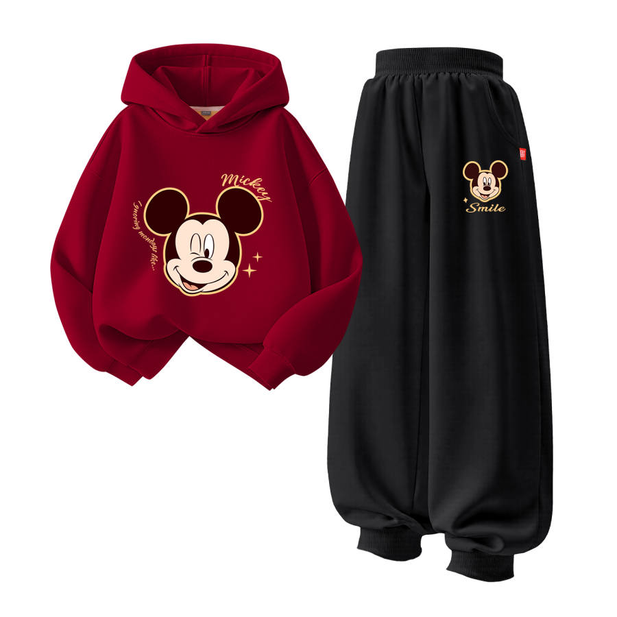 Disney Kids Casual Sportswear Hooded Thickened
