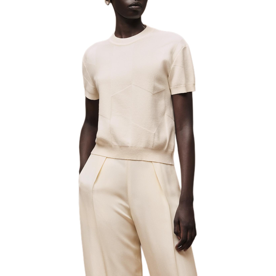 HERMES Sweaters Women's Natural White Crew Neck Moderate Other