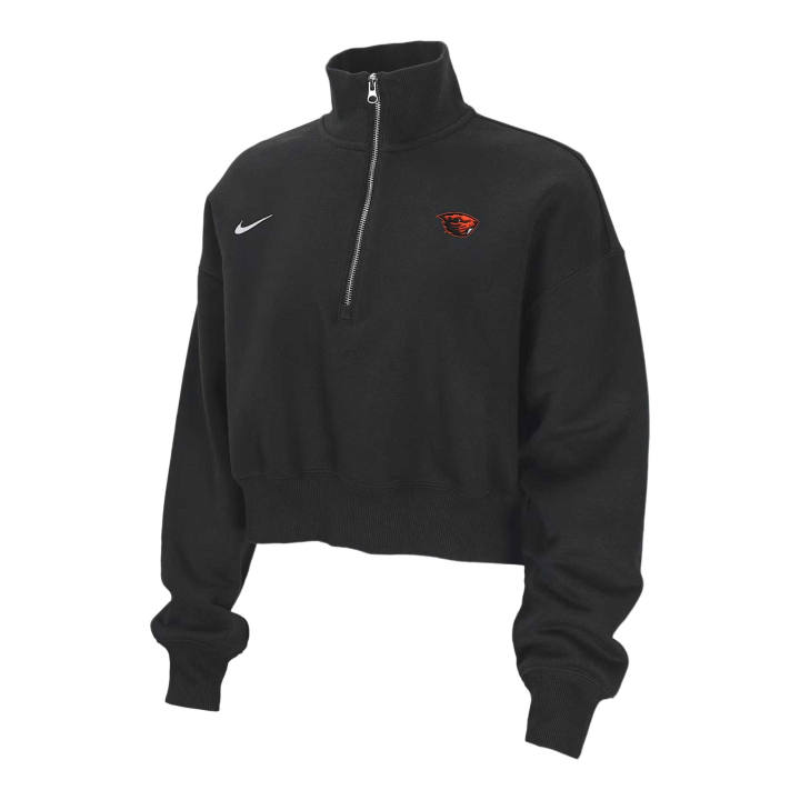 Nike Nike Oregon State Phoenix Fleece Women's Nike College Cropped 1/4-Zip Top