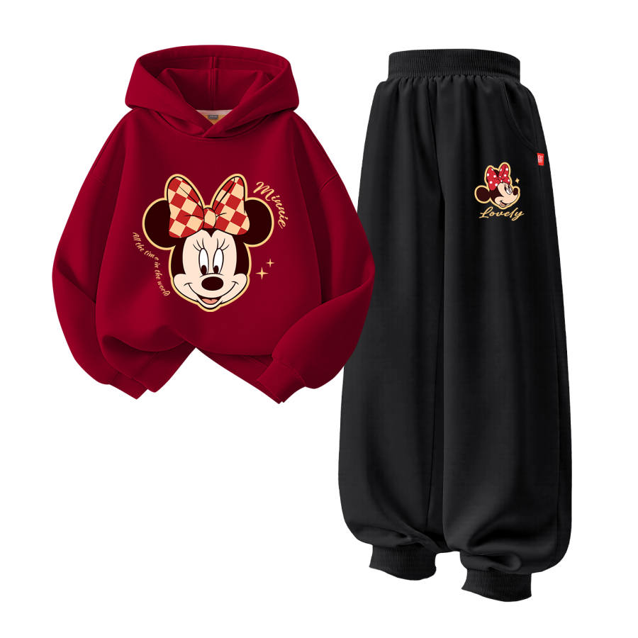 Disney Kids Casual Sportswear Hooded Thickened