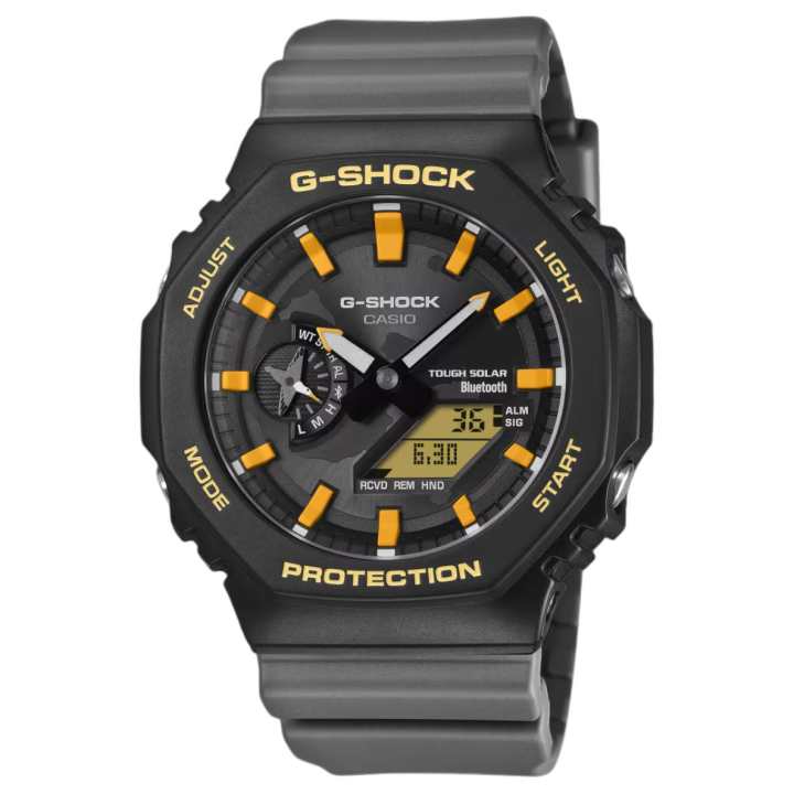 CASIO CASIO 2100 Collection Solar Quartz Movement Resin Strap Watch Men's Watches Black Dial