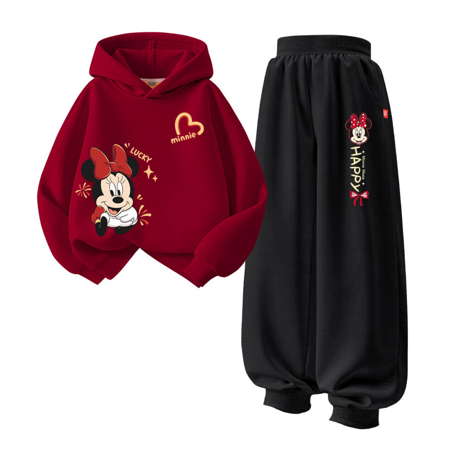 Disney Kids Casual Sportswear Hooded Thickened