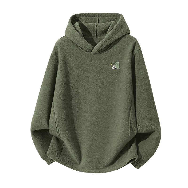 Tonlion Sweatshirts Unisex Hooded Thickened Regular