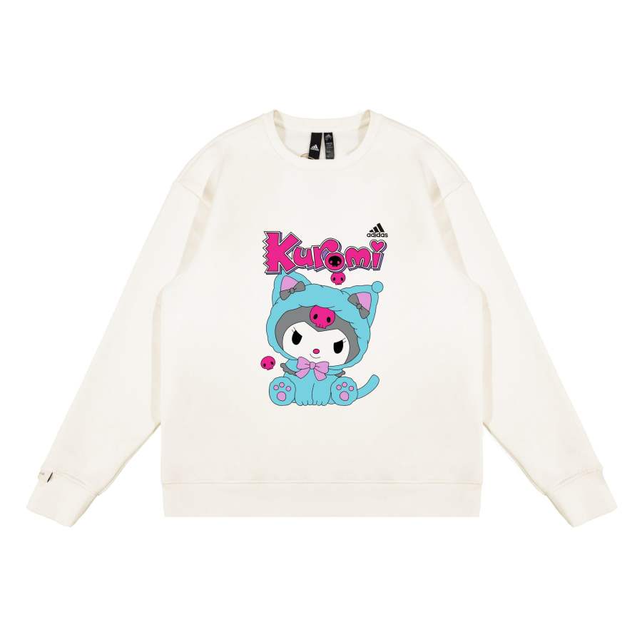 Adidas Adidas LABEL Sweatshirts Unisex White Crew Neck Moderate Regular