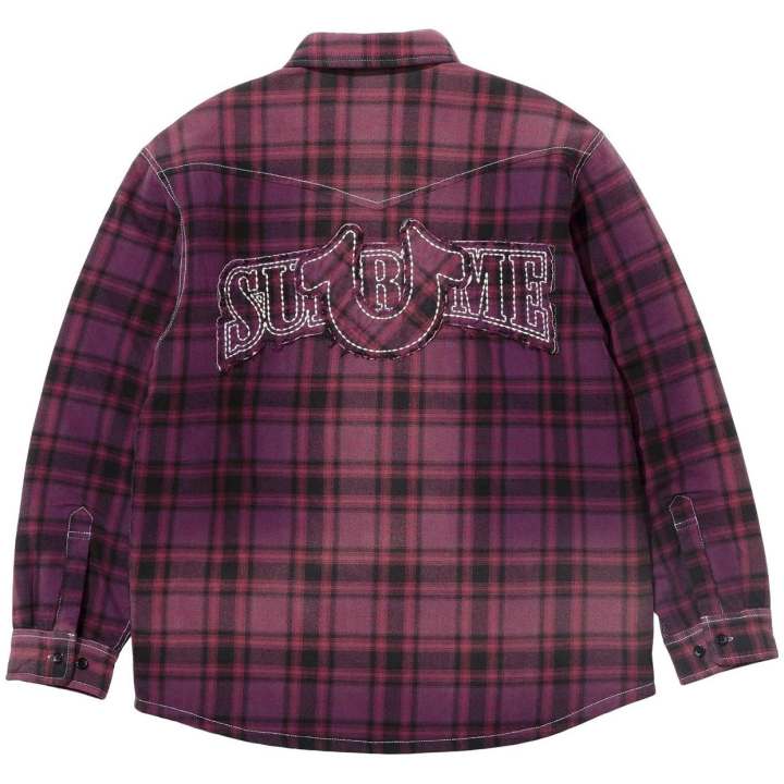 Supreme Supreme x True Religion FW25 WEEK13 Quilted Lined Plaid Flannel Shirt Unisex