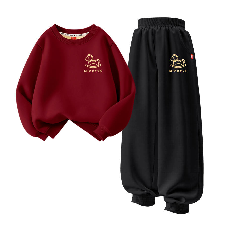 Disney Kids Casual Sportswear Crew Neck Thickened