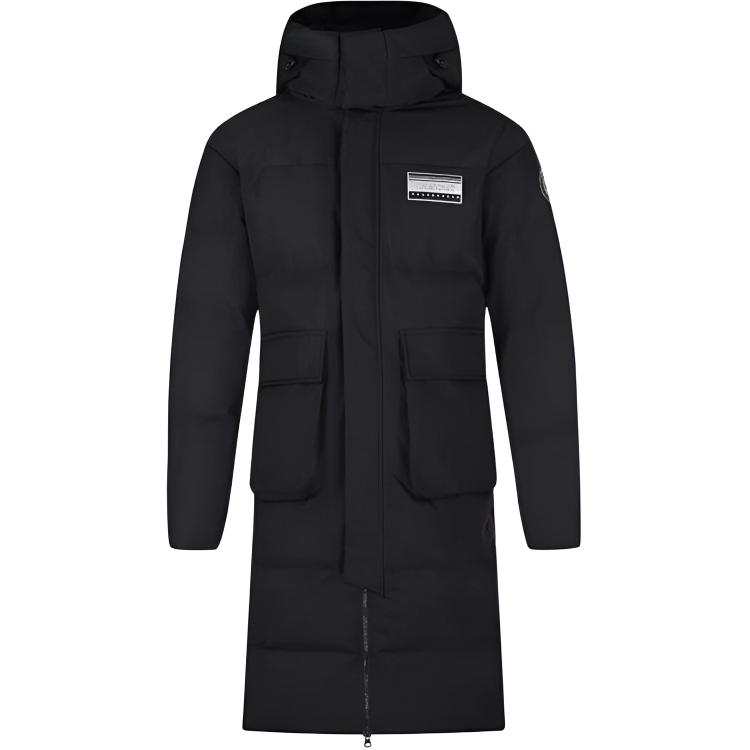 361° 361° Down Jackets Men's Super Black Hooded Thickened