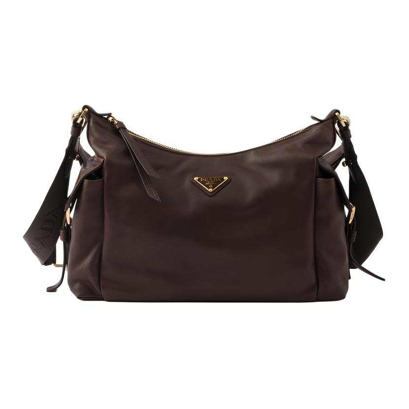 PRADA PRADA Explore Sheepskin Handbag Large Women's Brown