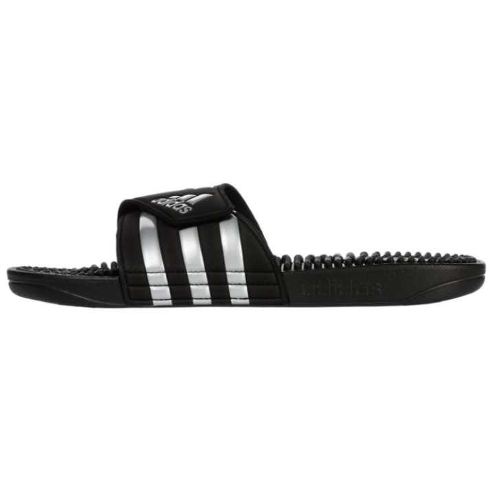 Adidas Adidas Adissage Black Silver Slippers 'Black Silver'