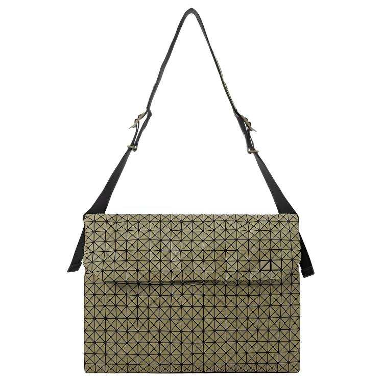 ISSEY MIYAKE Kuro Polyurethane Print Shoulder Bag Men's Khaki Green