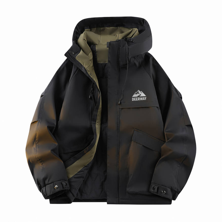 DEERWAY Puffer Jackets Unisex Hooded Moderate Workwear
