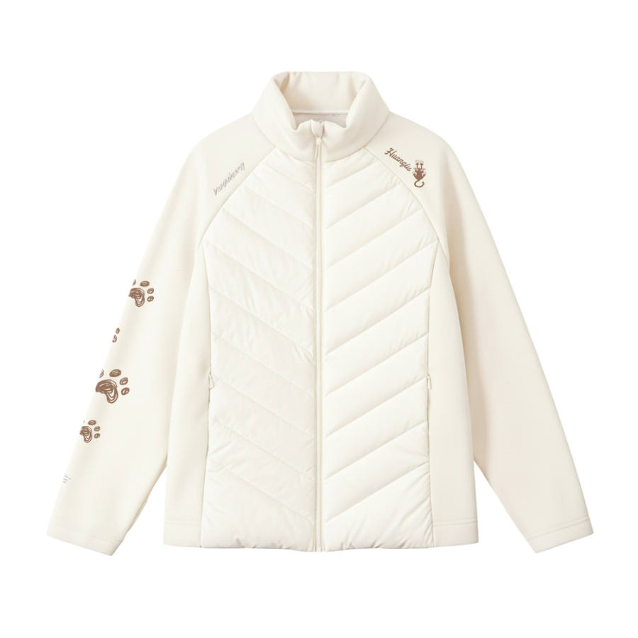 HUANQIU Down Jackets Unisex Stand Collar Thickened Down Shirt Jacket