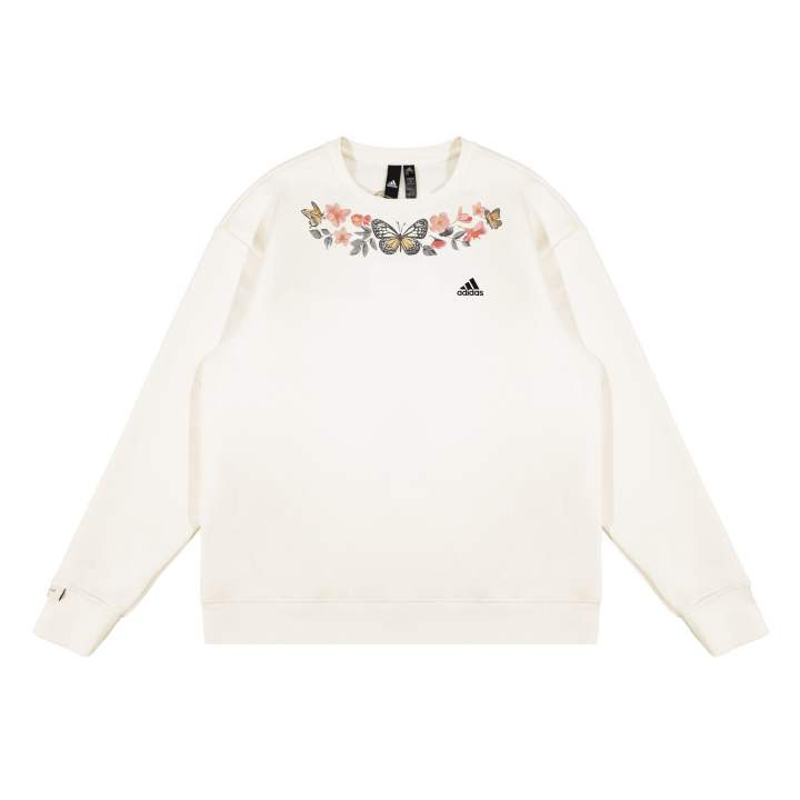 Adidas Adidas LABEL Sweatshirts Unisex White Crew Neck Moderate Regular